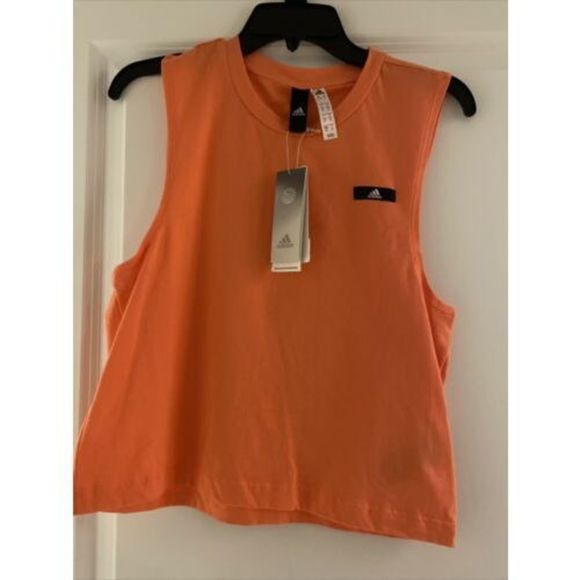 adidas Coral Pink Exercise Active Tank Top HG7013 - Picture 2 of 4